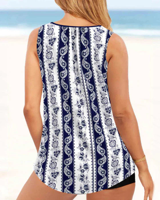 Lilah® | Bedruckter zweiteiliger Tankini