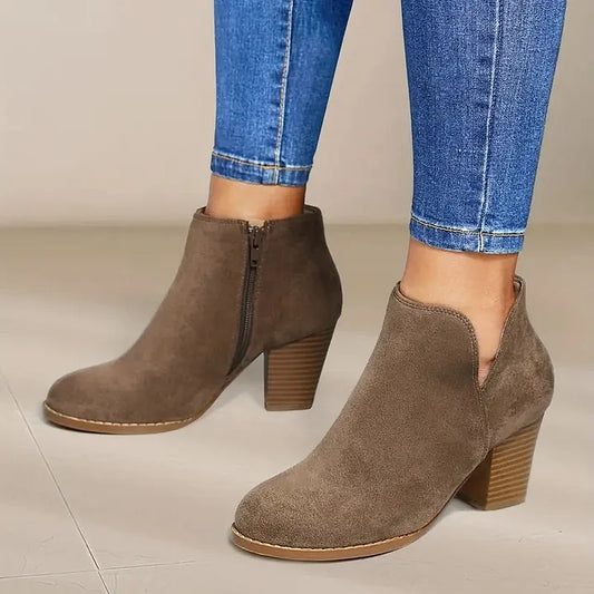 Grit® | Damen Stiefeletten mit Chunky Heel