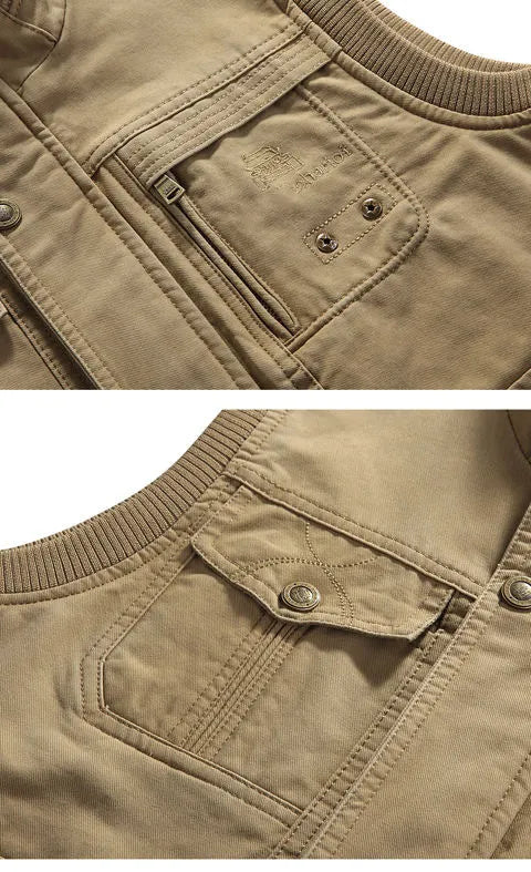 Herren-Multi-Pocket-Weste im Vintage-Stil - das perfekte Geschenk für Papa