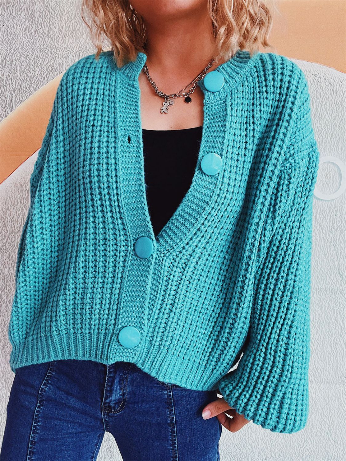 Adelheid® | Langärmliger Cardigan mit Knöpfen