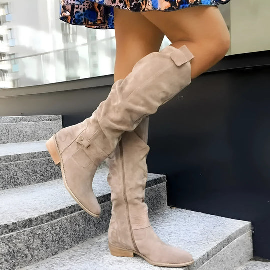 Wendelina® | Elegante Hohe Stiefel mit Reißverschluss