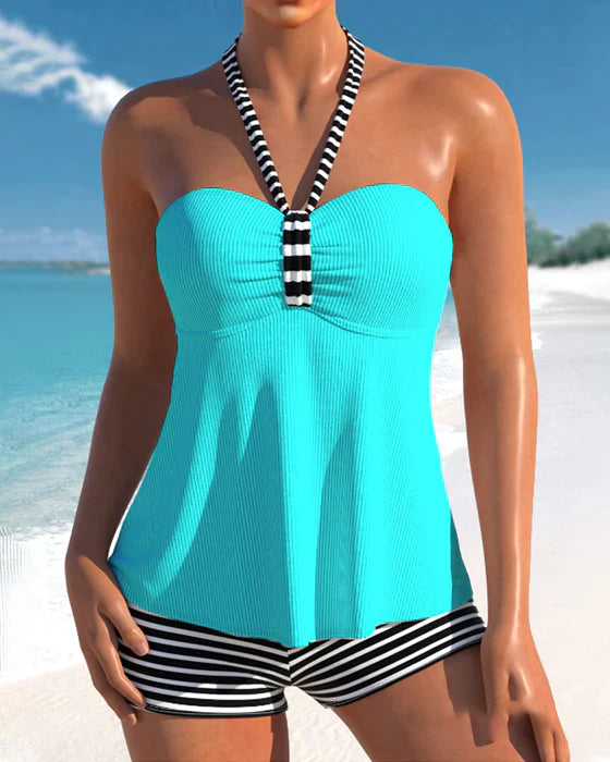 Rama® | Neckholder-Tankini mit Streifendruck