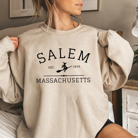 Zelda® | Lässiges Sweatshirt mit Salem-Massachusetts-Design