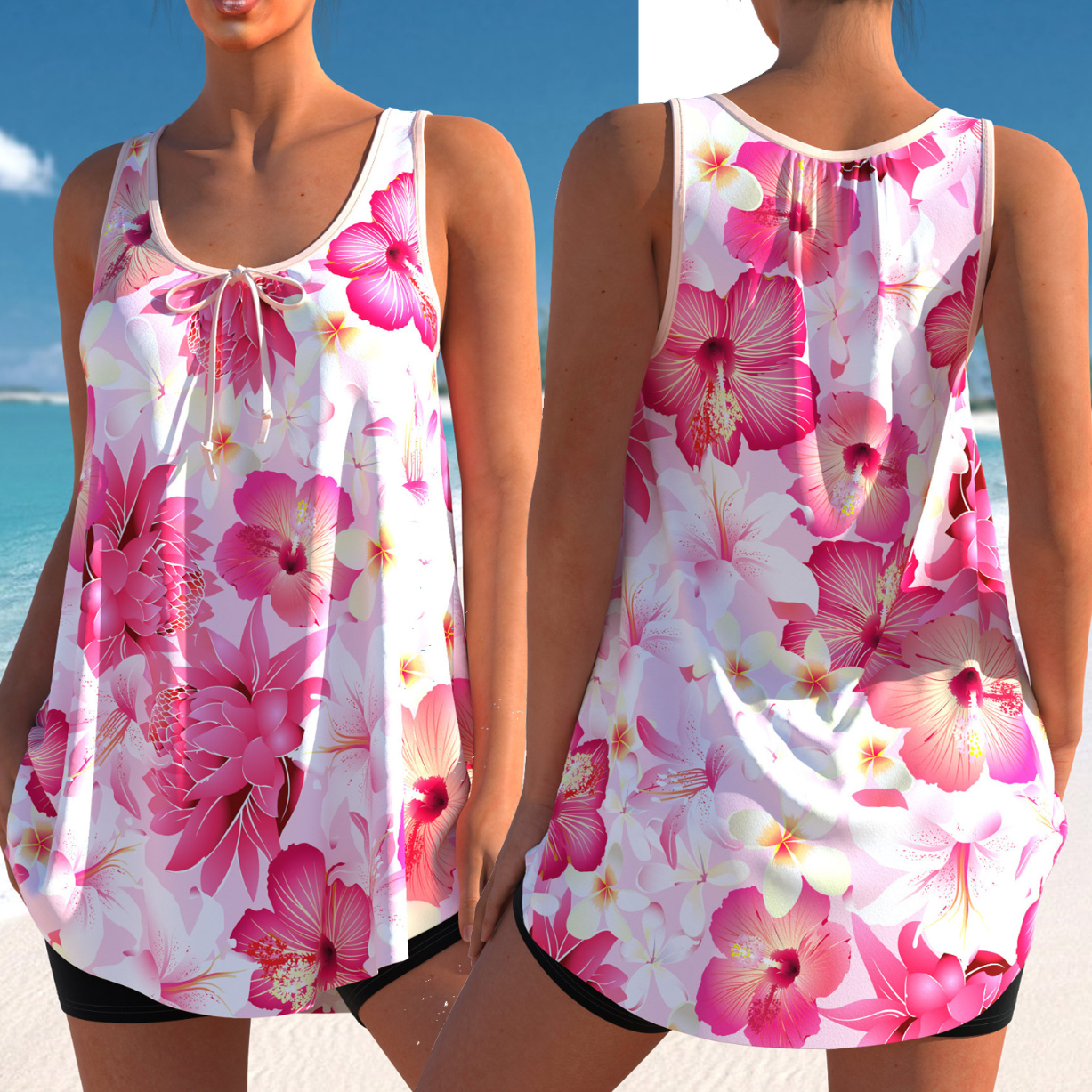 Feeid® | Sommer-Tankini mit Blumendruck