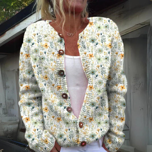 Victoria® | Strickjacke mit Blumenmuster