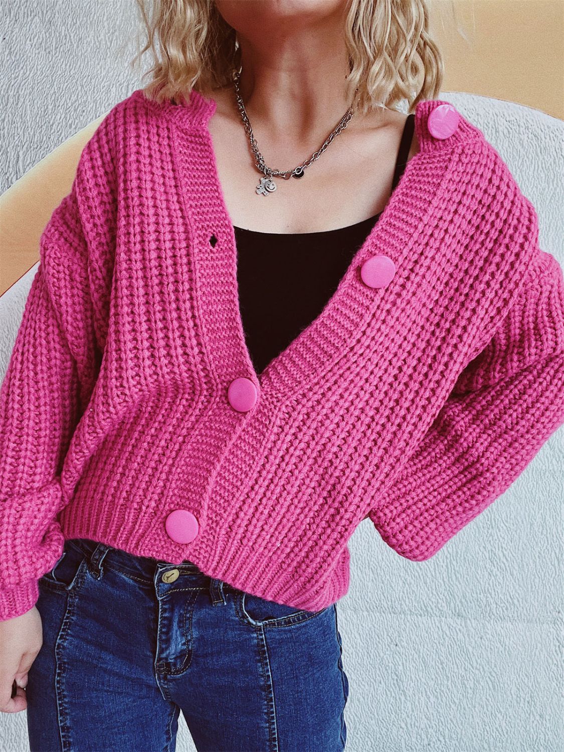 Adelheid® | Langärmliger Cardigan mit Knöpfen