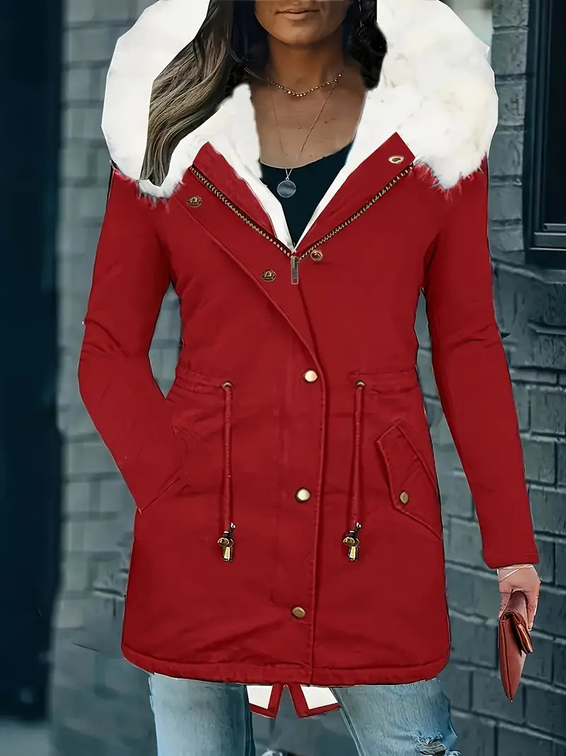 Zoraida® | Parka-Mantel mit flauschigem Besatz und Kapuze