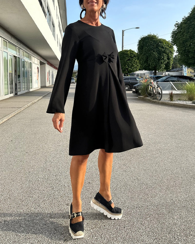 Yvonne® | Elegantes Kleid mit Glockenärmeln und Schleife