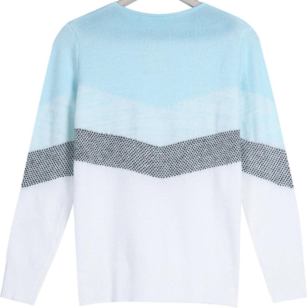 Rita® | Blue Skies Chevron Pullover mit Reißverschluss