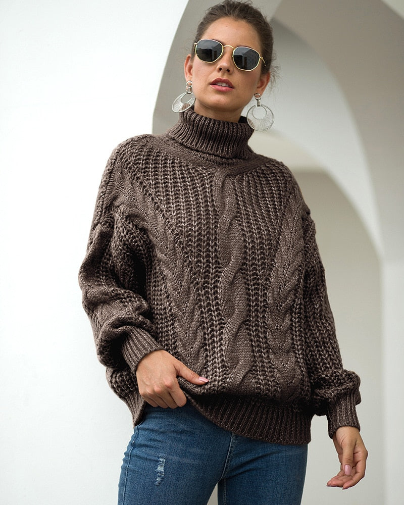 Rina® | Rollkragen-Strickpullover für Damen