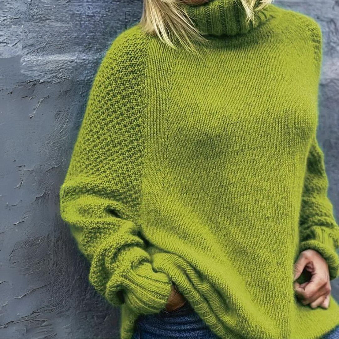 Patricia® | Eleganter apfelgrüner Angela-Rollkragenpullover