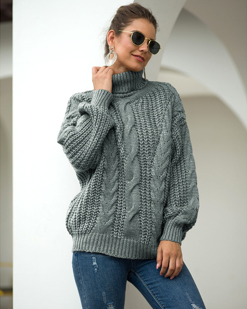 Rina® | Rollkragen-Strickpullover für Damen