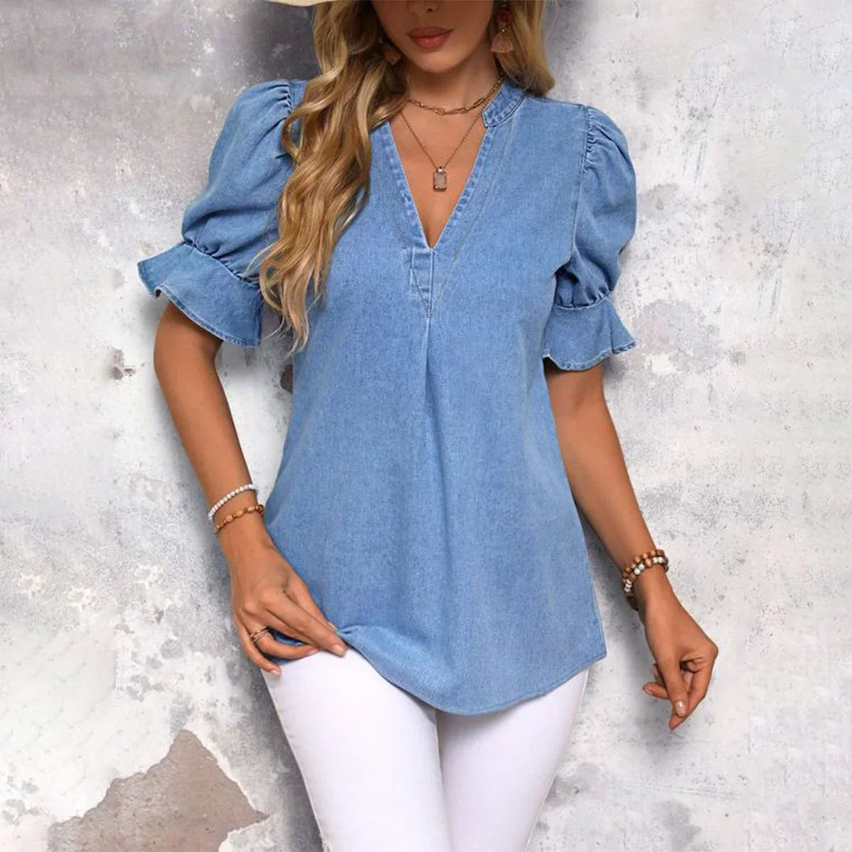 Ludmilla® | DenimDream Bluse Schick