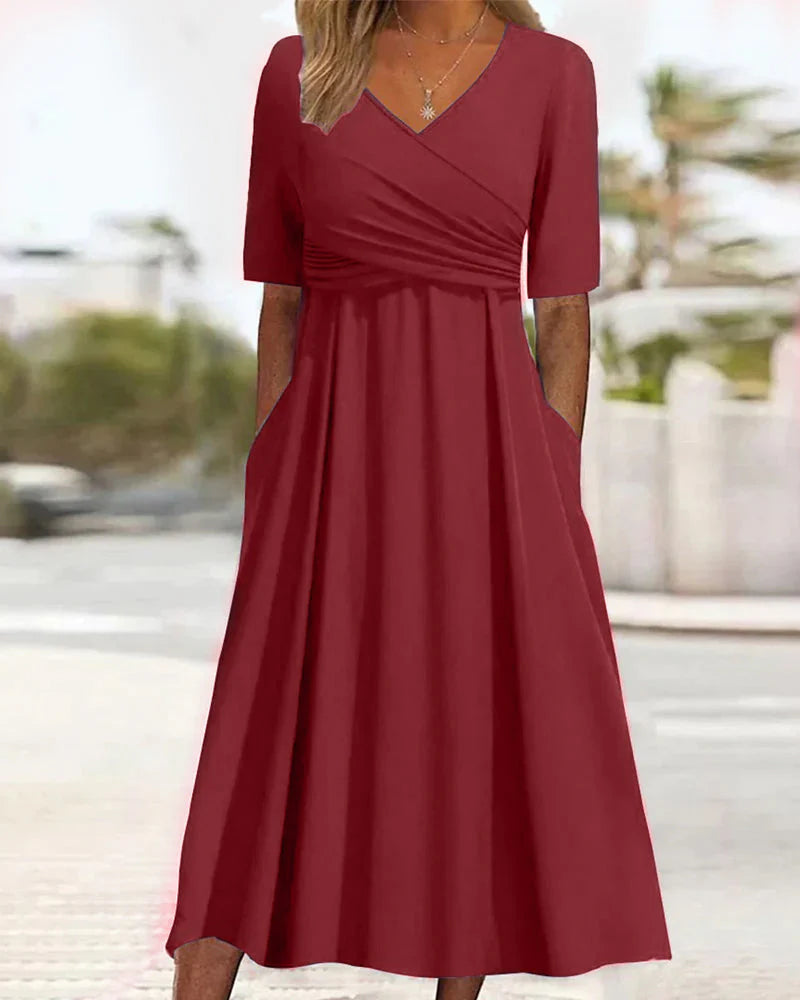 Pien® | Kurzärmeliges Crossover-Kleid