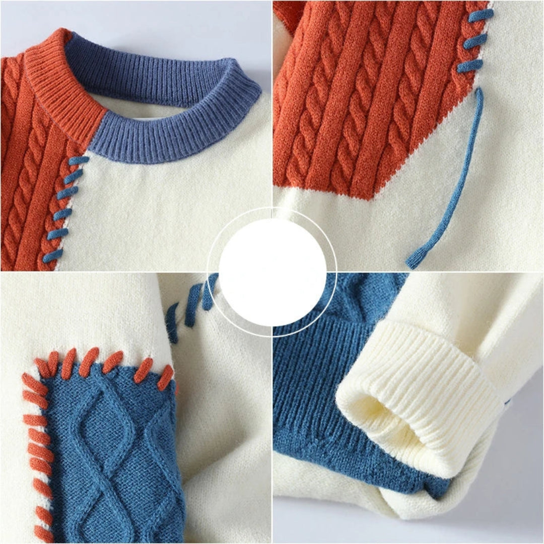 Vilma® | Gemütlicher Patchwork-Pullover