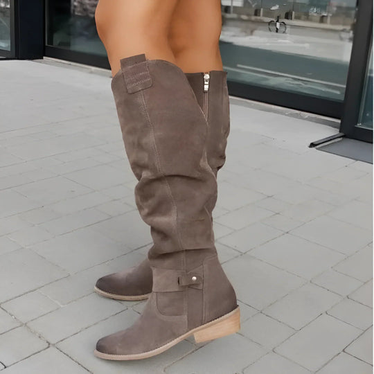 Wendelina® | Elegante Hohe Stiefel mit Reißverschluss