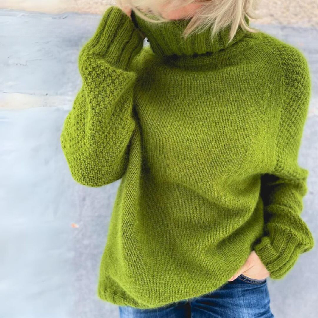 Patricia® | Eleganter apfelgrüner Angela-Rollkragenpullover