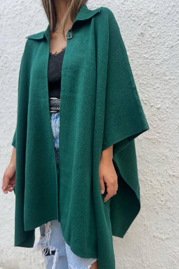 Ximena® | Einfarbige, lässige Strickjacke, lockere Windjacke mit einem Knopf