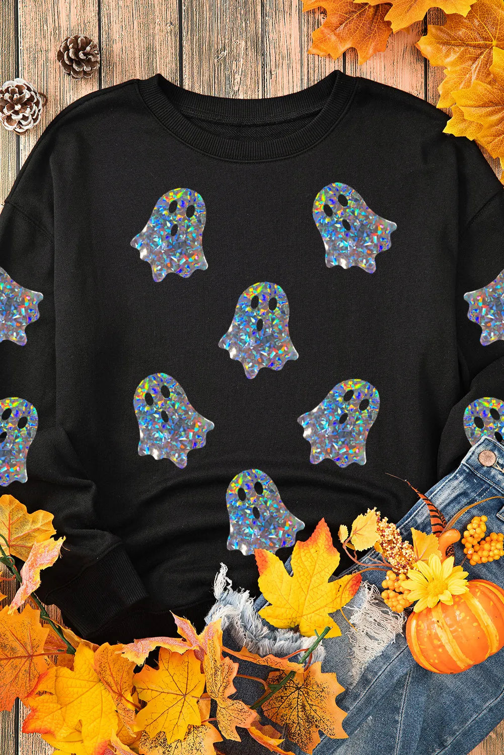 Olga® | Ghost Rundhals-Langarm-Sweatshirt