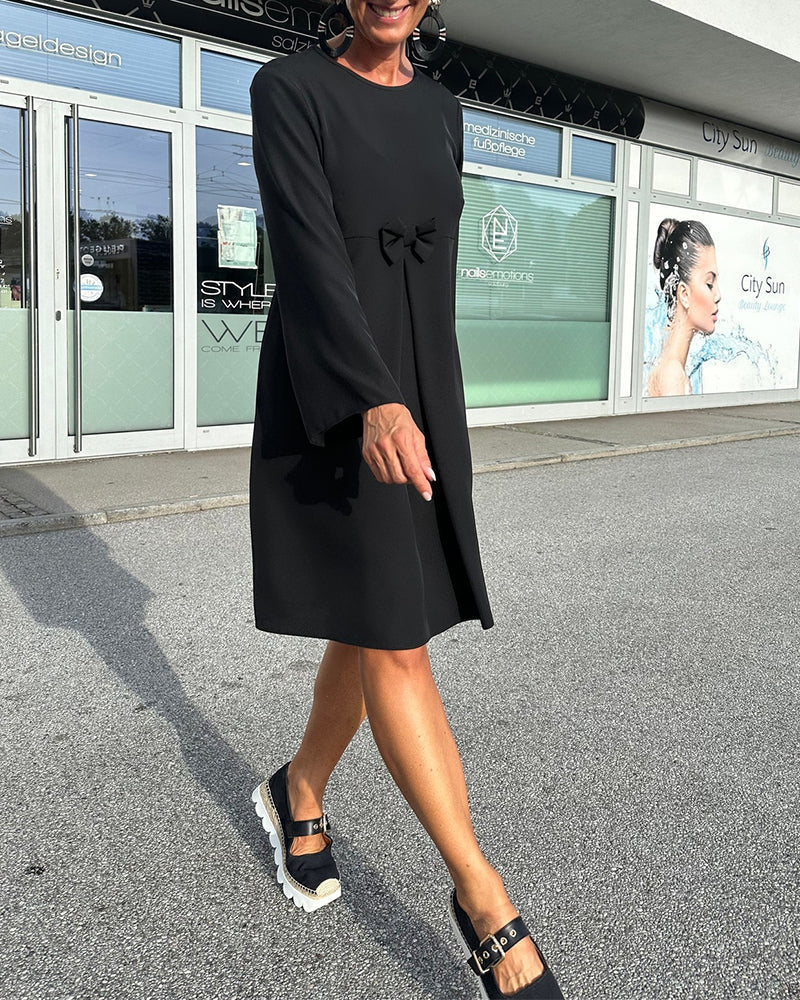 Yvonne® | Elegantes Kleid mit Glockenärmeln und Schleife