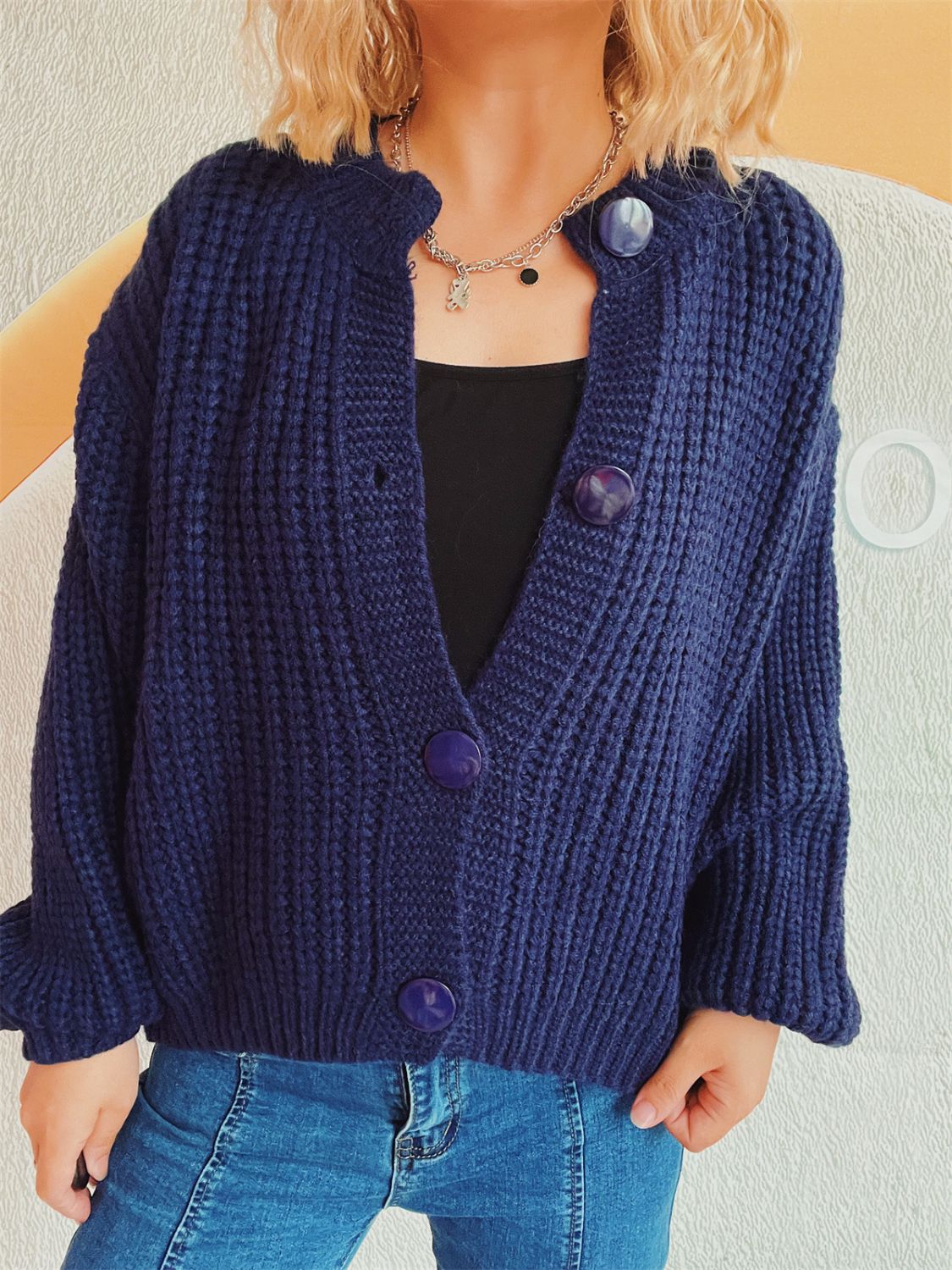 Adelheid® | Langärmliger Cardigan mit Knöpfen