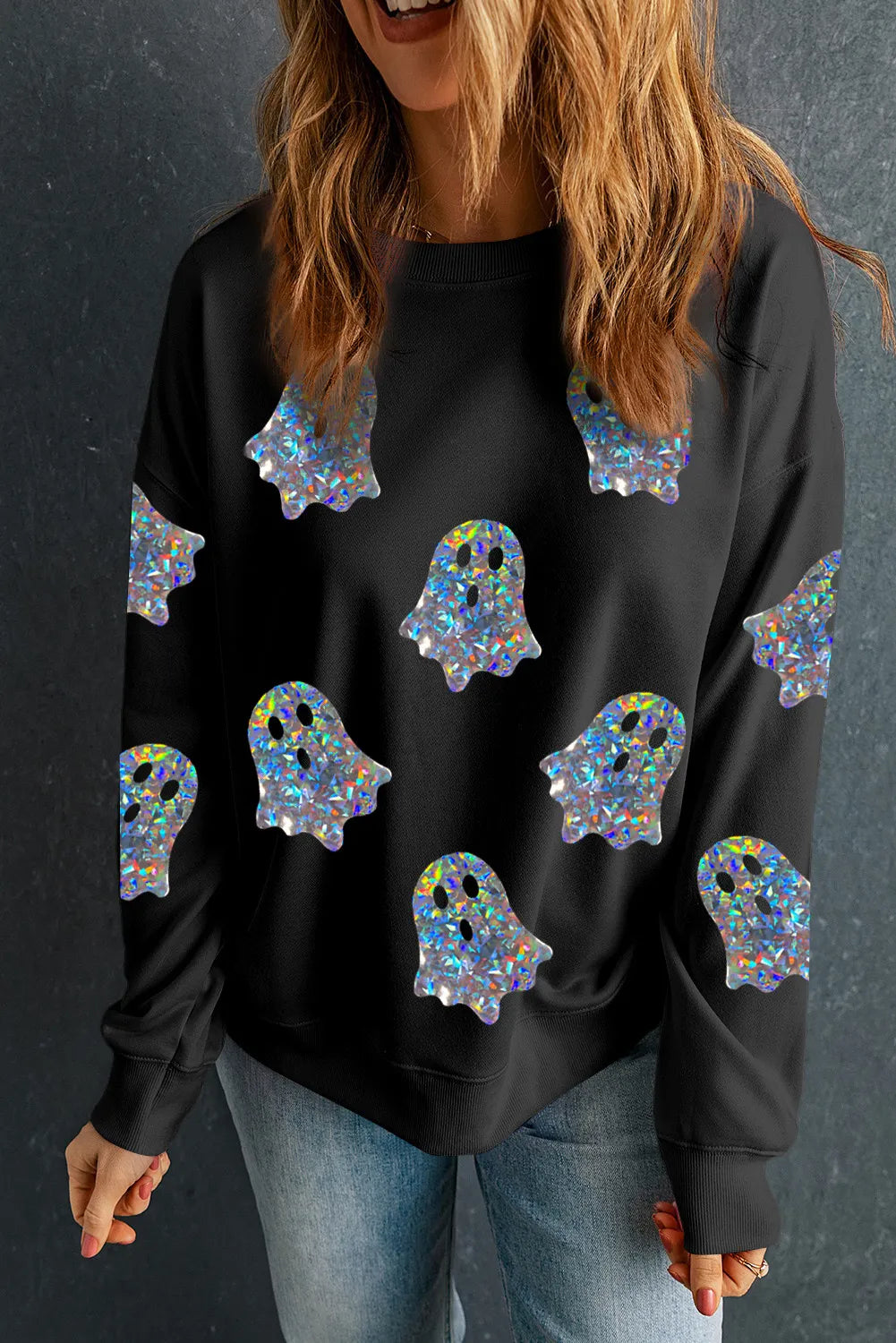 Olga® | Ghost Rundhals-Langarm-Sweatshirt