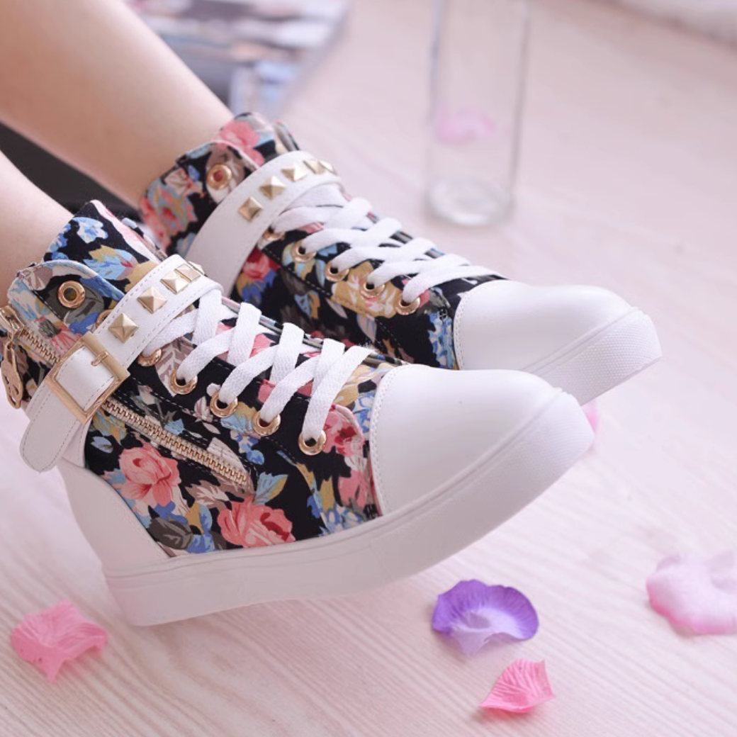 Germaine® | Blumenprint High-Top-Sneaker