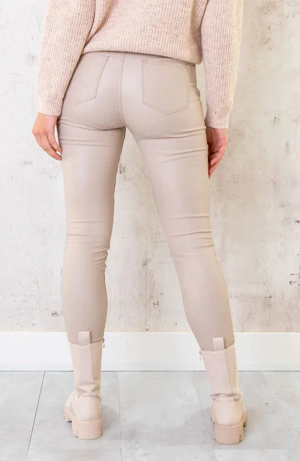 Ornella® | Beschichtungsjeans Hellbeige