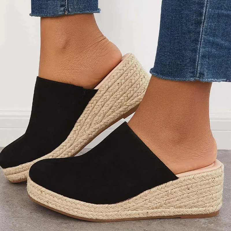 Yasmin® | Espadrille-Wedges mit offenem Absatz