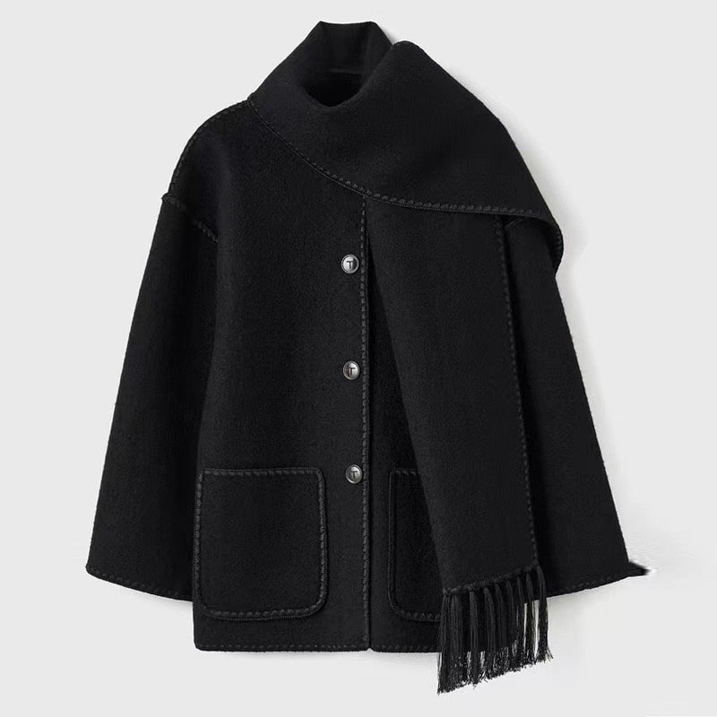 Odila® | Bequeme Cape-Jacke aus Wolle