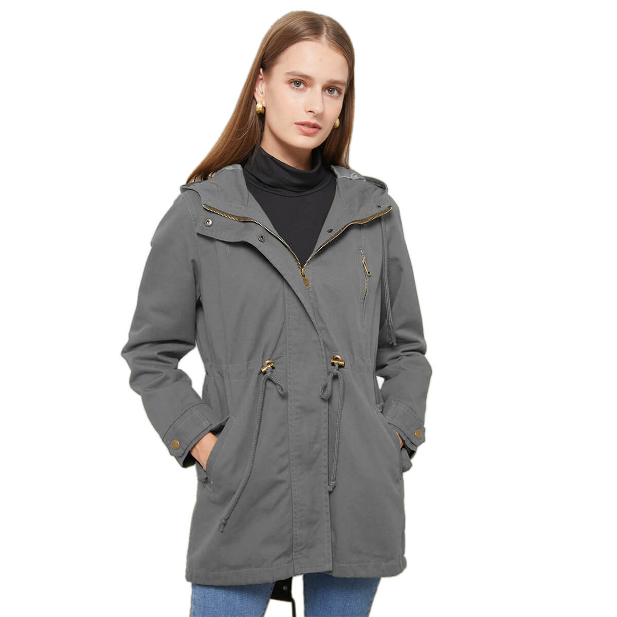 Alba® | Parka-Taillen-Kapuzenjacke