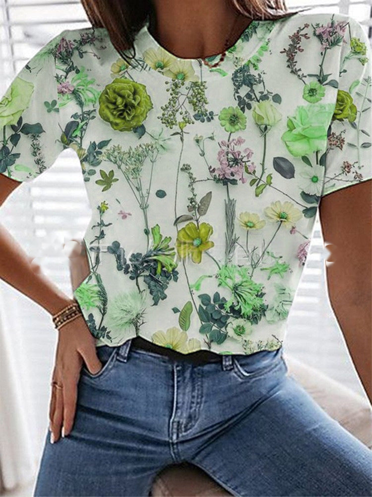 Yaga® | Lässiges T-Shirt mit Blumenprint