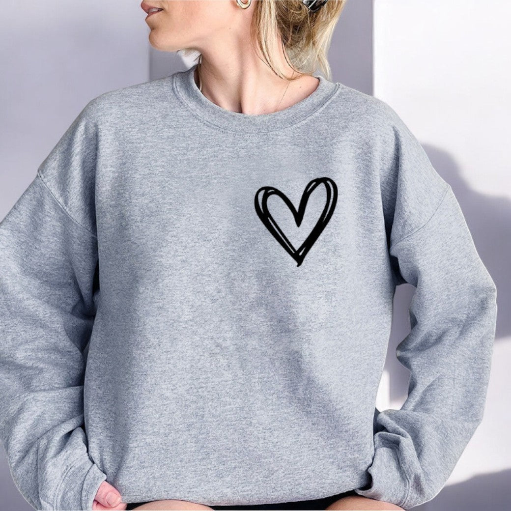 Odila® | Bequemer Pullover mit Herz-Print