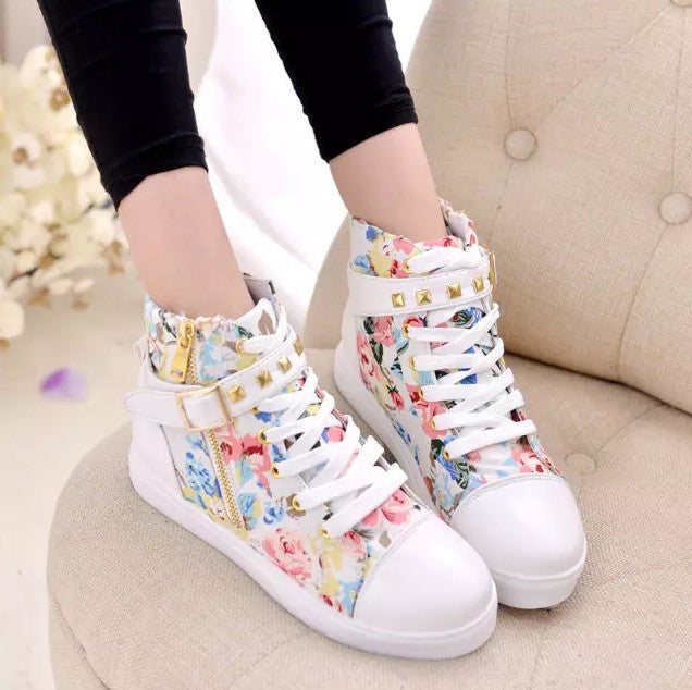 Germaine® | Blumenprint High-Top-Sneaker