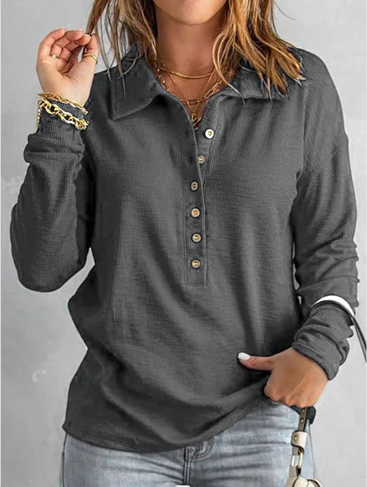 Beatrix® | Stylisches Langarmshirt mit Knopfleiste