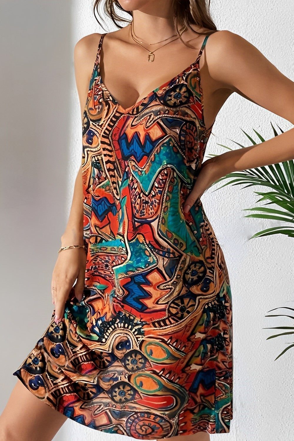 Tuyeh® | Leinenkleid mit Bohème-Print