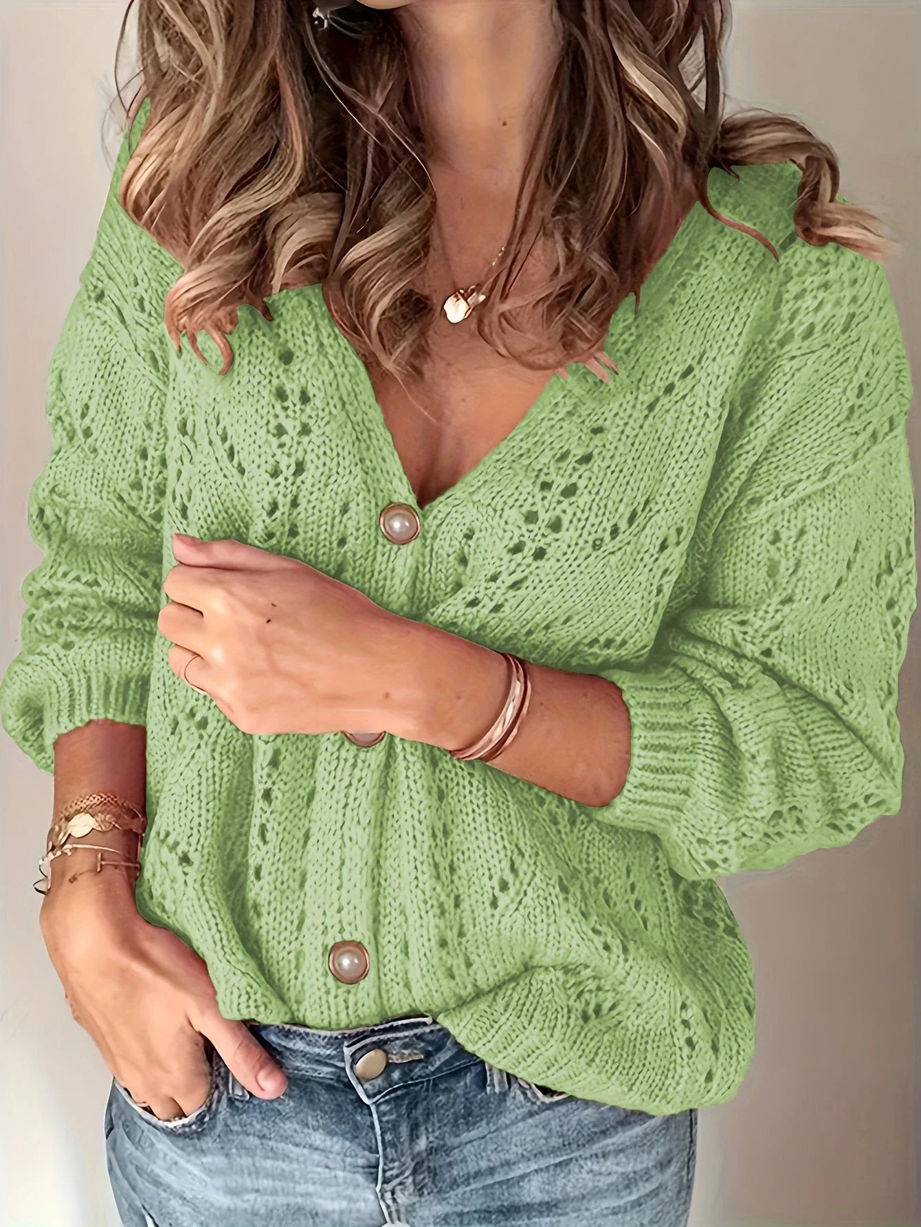 Yamila® | Strickjacke mit Knöpfen