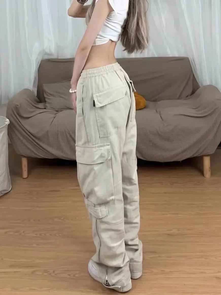 Y2K Damen Vintage Cargo-Hose