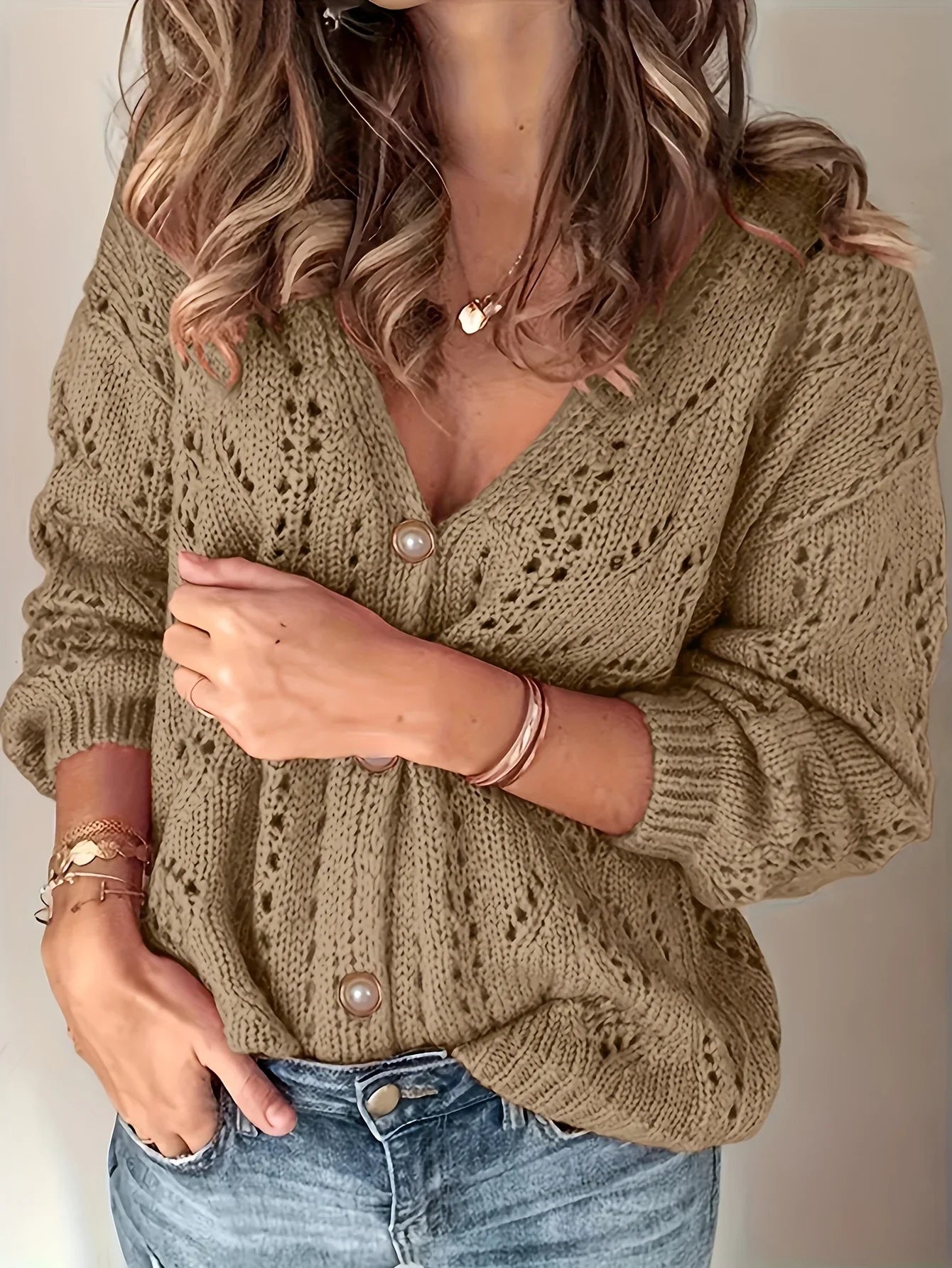 Yamila® | Strickjacke mit Knöpfen