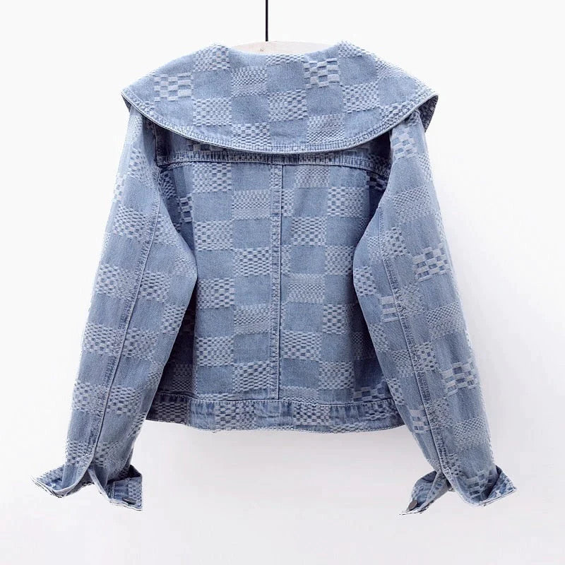 L'Amourélle Denim-Jacke mit großem Kragen