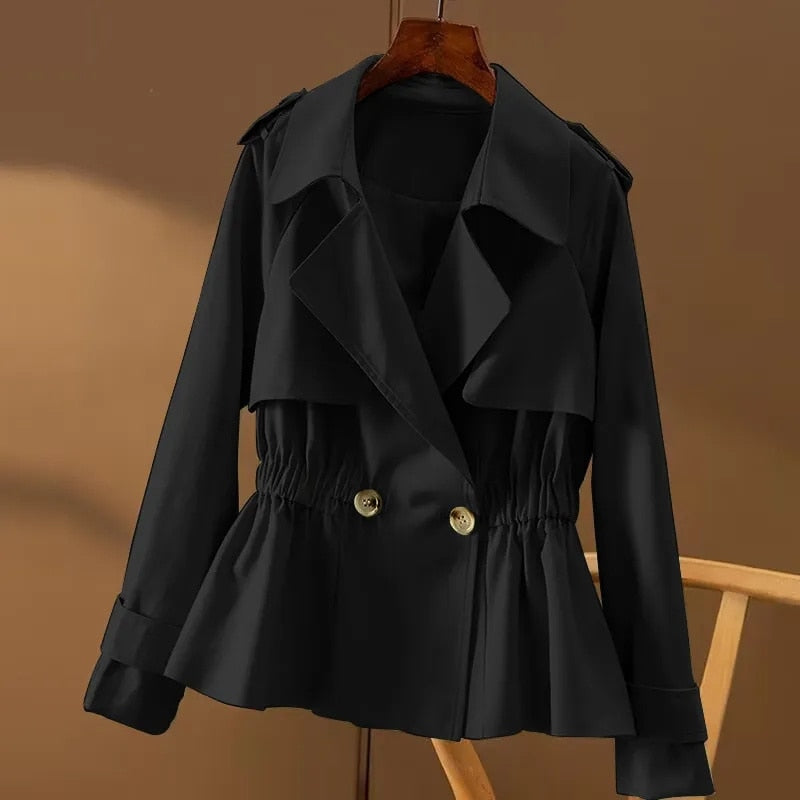 Olivia® | Schwarzer Trenchcoat