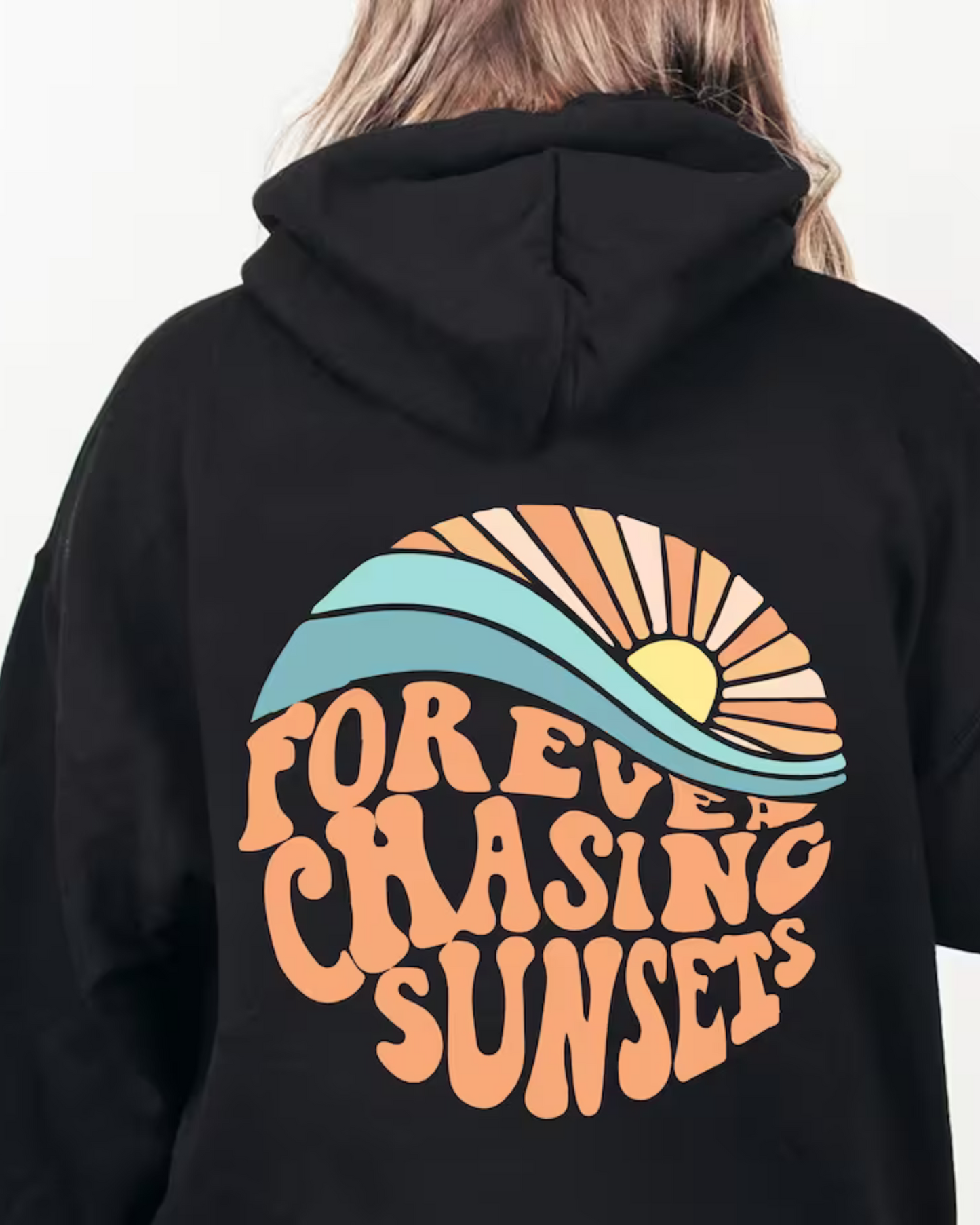 Ottilie® | Bequemer Kapuzenpullover „Forever chasing Sunsets“