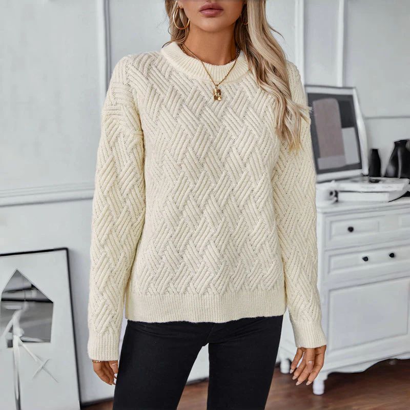 Vivian® | Einfarbiger, lässiger Pullover