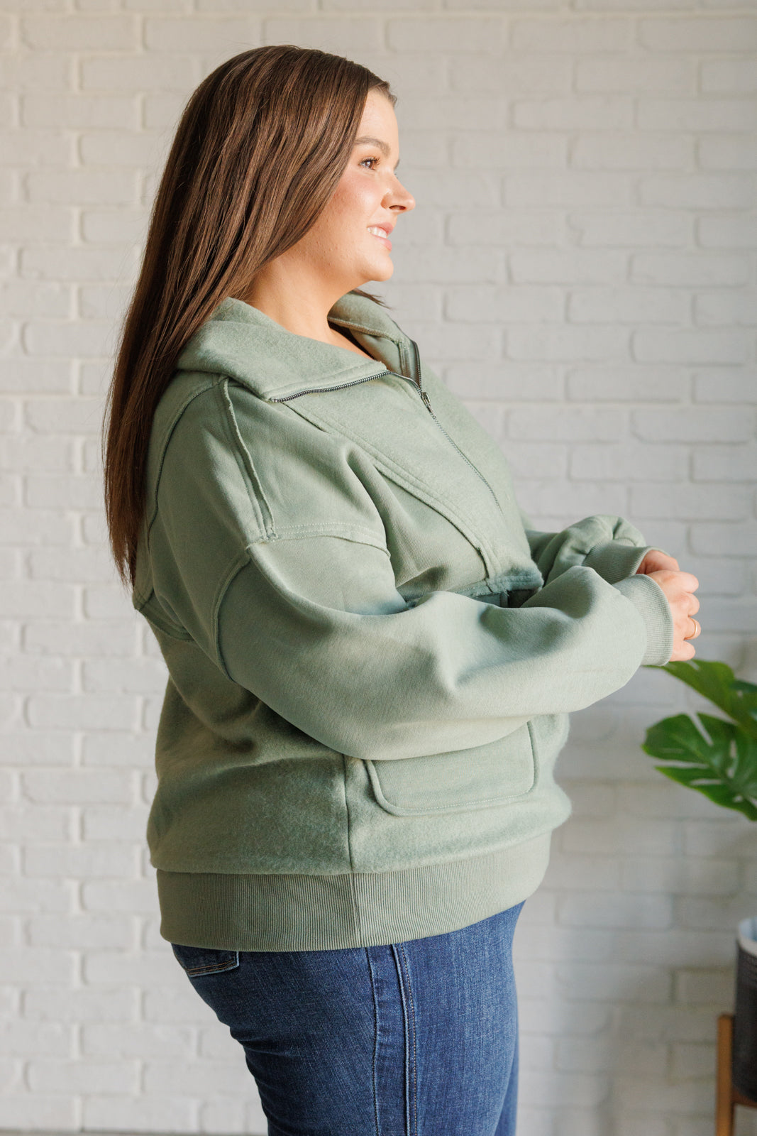 Olga® | Der Winter naht. Fleece-Pullover mit Kragen