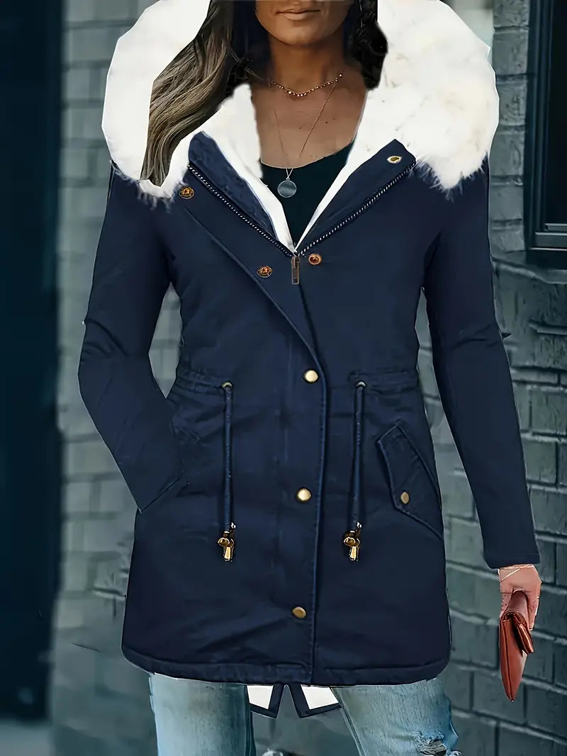 Zoraida® | Parka-Mantel mit flauschigem Besatz und Kapuze