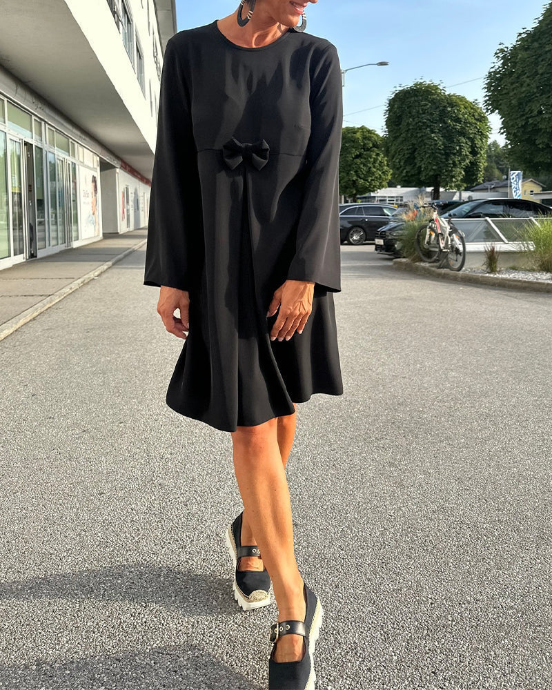 Yvonne® | Elegantes Kleid mit Glockenärmeln und Schleife