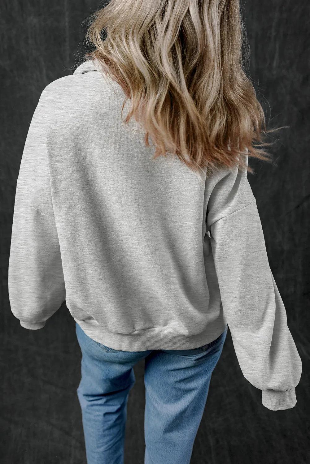 Adriana® | Langarm-Sweatshirt mit halbem Reißverschluss