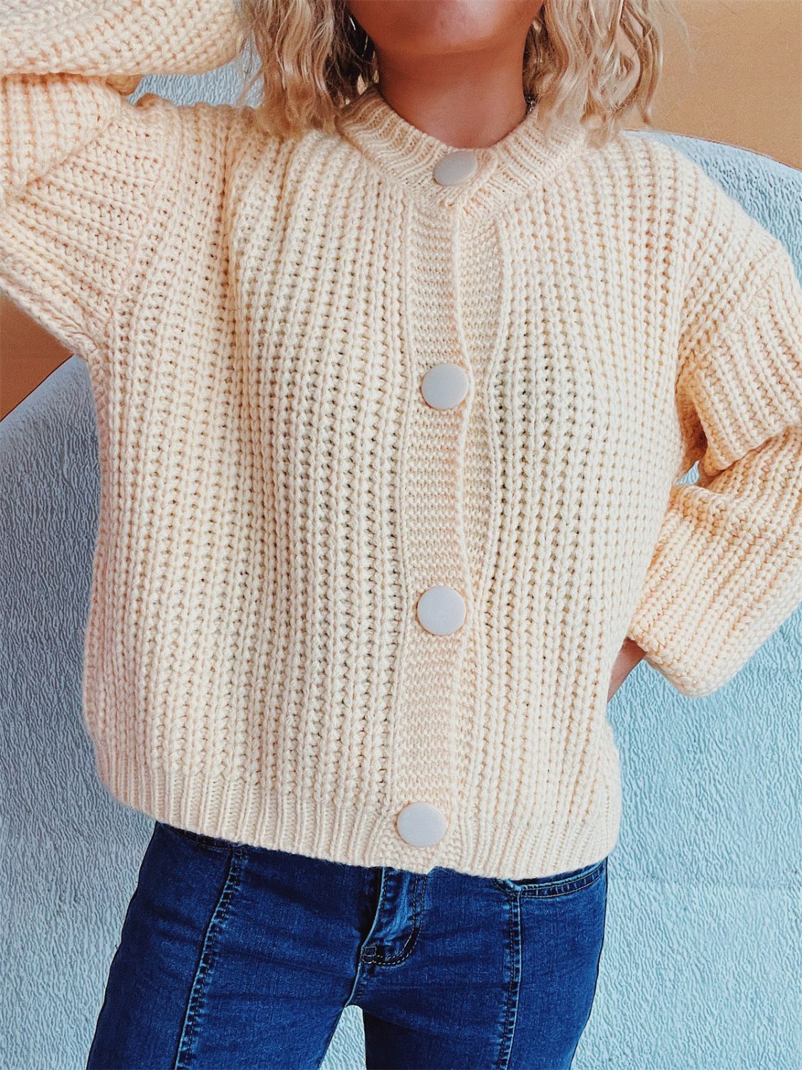 Adelheid® | Langärmliger Cardigan mit Knöpfen